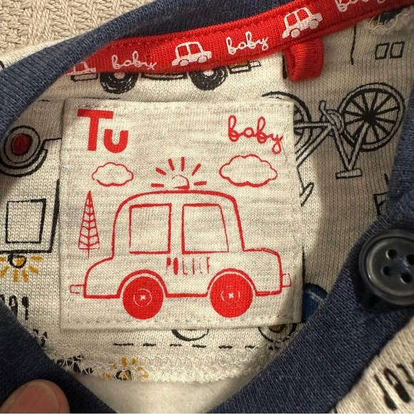 TU Baby (from the UK) long sleeved top, 18-24 mo, traffic pattern, thick/warm - Picture 3 of 10